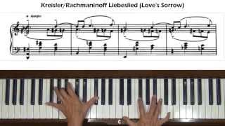 KreislerRachmaninoff Liebesleid Loves Sorrow Piano Tutorial Part 1 [upl. by Calley]