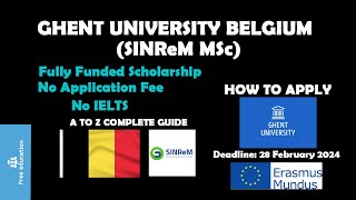 GHENT University Belgium  GHENT University Application Process  SINReM [upl. by Lunneta]