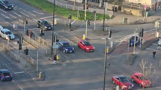 UK Englands Double Decker Vans Cars A Police Car Heading Towards the City Centre [upl. by Htebaras]