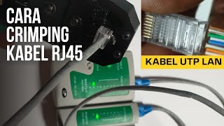 Cara Crimping Konektor Kabel UTP Lan RJ45  Kabel internet wifi [upl. by Arlin]