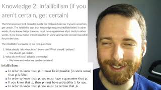 PHL2001 lecture 2 infallibilism [upl. by Grassi]