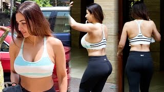 Hotness Alert 🔥 Malaika Arora Amazing Huge फिगर Transformation Flaunts In Gym Outfit [upl. by Ainafetse279]