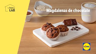 Magdalenas de chocolate 🧁 🍫  Recetas de Postres  Lidl España [upl. by Vanthe]