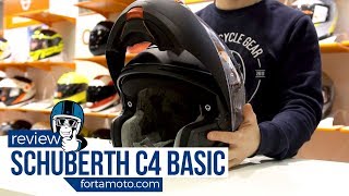 Schuberth C4 BASIC motorcycle helmet review  FortaMotocom [upl. by Noiro263]