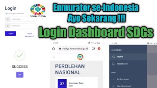 Baru  Login Dashboard SDGs Kemendesa  Enmurator amp Admin SDGs [upl. by Urd]