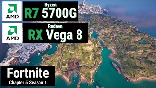 Ryzen 7 5700G  Vega 8 iGPU vs FORTNITE [upl. by Kylynn]