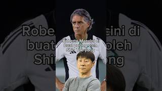 Roberto Mancini dibuat pusing oleh Shin Taeyong football timnasindonesia shorts [upl. by Yejus]