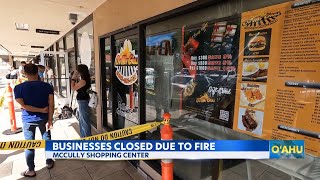 McCully businesses closed due to fire [upl. by Onil]