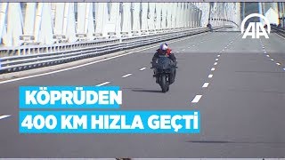 Kenan Sofuoğlu Osmangazi Köprüsünden saatte 400 kilometre hızla geçti [upl. by Lemcke532]