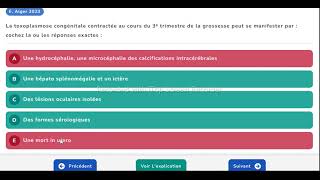 QCM parasitologie toxoplasmose residanat alger [upl. by Dugaid]