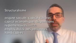 Expliquer et comprendre lemployabilité des personnes handicapées par les approches sociologiques [upl. by Eolhc526]