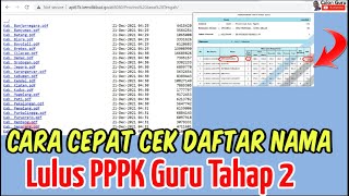 LIVE Cara Cek Daftar Nama yang Lulus PPPK Guru 2021 Tahap 2 Pengumuman PPPK Tahap 2 Semua Provinsi [upl. by Trix]