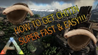 HOW TO GET CHITIN FAST AND EASY 2021 ARK RAGNAROK [upl. by Ahsaeyt]