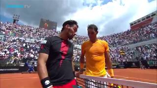 Rafa Nadal vs Fabio Fognini Best Shots amp Rallies at Rome 2018 [upl. by Aeiram401]