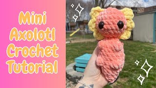 Beginner Friendly Crochet Tutorial  How To Crochet An Axolotl  Free No Sew Amigurumi Pattern [upl. by Veats]