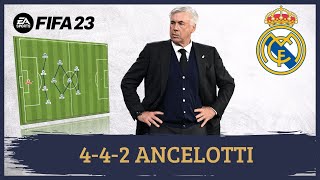 Ancelotti 442 Rombo Real Madrid FIFA 23 Tácticas [upl. by Lewie]