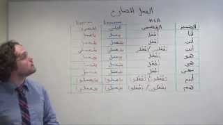 Arabic Grammar Conjugating Presenttense verbs in Colloquial and Standard Arabic الفعل المضارع [upl. by Dombrowski]