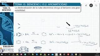 TEMA 15 BENCENO  152 AROMATICIDAD [upl. by Dupin724]