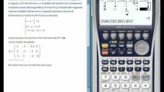 Calculadora CASIO fx9860 Ejemplo de aplicación del Método de Gauss [upl. by Clancy]