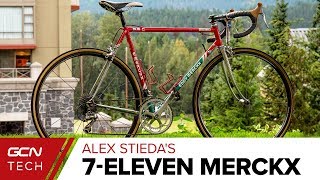 Original 7Eleven Merckx Team Bike  Alex Stiedas RetroModern Masterpiece [upl. by Anerrol]