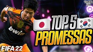 TOP 5 PROMESSAS DA ÁSIA PARA O MODO CARREIRA DO FIFA 22 [upl. by Ylrac]