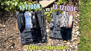 i7 7700K vs i3 12100F  Can The Last Quad Core i7 Keep Up [upl. by Ynnad]