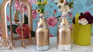 DIY  Garrafas Decoradas  Super Fácil e lindas [upl. by Buddy]