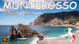 🇮🇹 Cinque Terre in Liguria in Italy  Walking in Monterosso  4K UHD video [upl. by Eslehc]