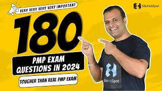 PMP Exam 2024  180 Scenario Based Questions and Answers Like Actual PMP Exam FREE MOCK TEST [upl. by Adina]