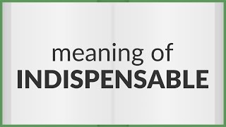 Indispensable  meaning of Indispensable [upl. by Cuthbert103]