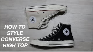 HOW TO STYLE CONVERSE HIGH TOPS  CONVERSE OUTFIT IDEAS [upl. by Taft441]