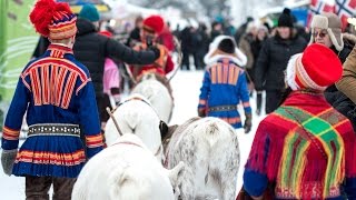 Jokkmokk Winter Market in Lapland Sweden  Jokkmokk marknad  Swedish Lappland reindeer [upl. by Miranda]