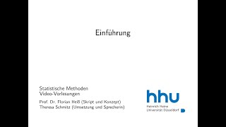 Statistik 1 1 Einführung [upl. by Bergstrom]