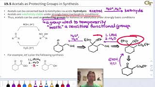 Acetals as Protecting Groups Thioacetals [upl. by Eisus]