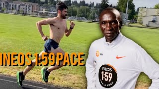 Running the Kipchoge Challenge INEOS 15940 Pace NIKE Alphafly Next [upl. by Medeah525]