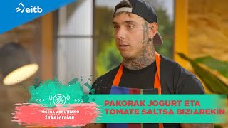 JOSEBA ARGUIÑANO SUKALERRIAN Pakorak jogurt eta tomate saltsa biziarekin [upl. by Zeret701]