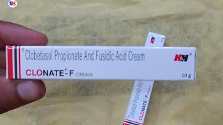 Clonate f cream uses benefit amp side effects Clonate f cream review  clonate f for Eczema dermatits [upl. by Cyrille]