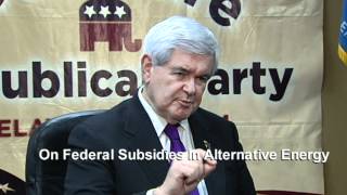 GOP presidential hopeful Newt Gingrich visits Delaware [upl. by Atikin266]