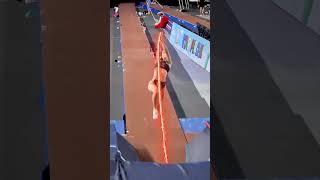 😘flame pole🤩  🇫🇷 Elise Russis pole vaulter WOWshortsEliseRussispolevaulterFIRE [upl. by Sacttler]