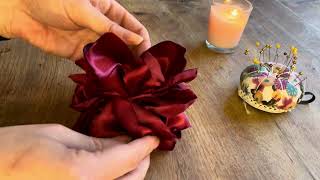 How to make Fabric flowers from scrap fabrics  Millinery Hair Accessory Handmade tutorial [upl. by Phene]