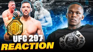 Israel Adesanya Reacts to UFC 297 amp Responds to Dricus Du Plessis Call Out [upl. by Sella54]