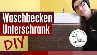 Waschbecken Unterschrank bauen  Projekt Gäste WC renovieren [upl. by Ecinert248]