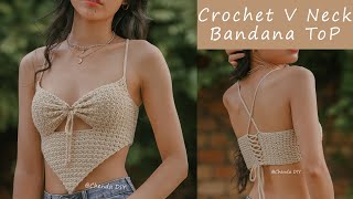 Crochet V Neck Lacy Top [upl. by Poliard]