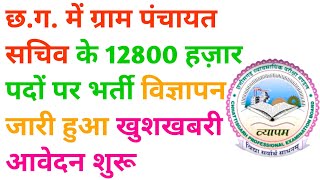 cg gram panchayat sachiv bharti 2024  cg new recruitment 2024  cg vacancy 2024  cg jobs 2024 [upl. by Tandi154]