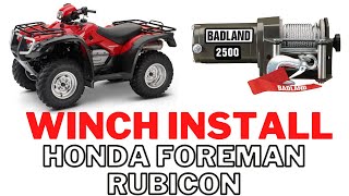 Honda Foreman Rubicon Winch install Easy [upl. by Luing]