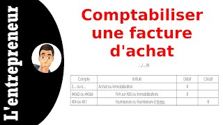 Comptabiliser une facture dachat  application [upl. by Det578]