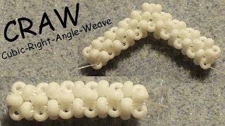 AnleitungTutorial CRAW CubicRightAngleWeave  DIY Perlen RAW CRAW [upl. by Leyameg67]