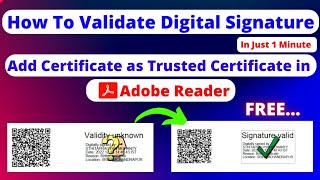 How To Validate Digital Signature in PDF Document  PDF document Digital Signature Validation [upl. by Rivalee]