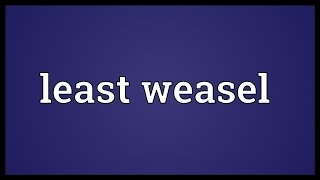 Least weasel Meaning [upl. by Payton513]