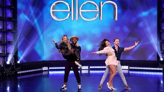 Addison Rae Derek Hough Allison Holker Boss and tWitch Recreate a Famous TikTok [upl. by Nina]